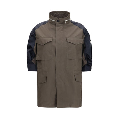 Bicolor Cotton Shell Jacket