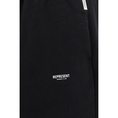 Black Cotton Athletic Pants
