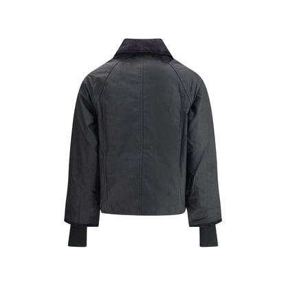 Black Cotton Full-Length Jacket