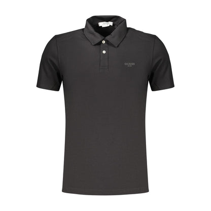 Black Cotton Men's Polo