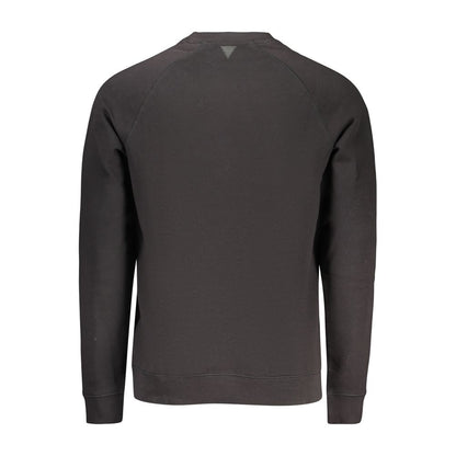 Black Cotton Men's Sweatshirt