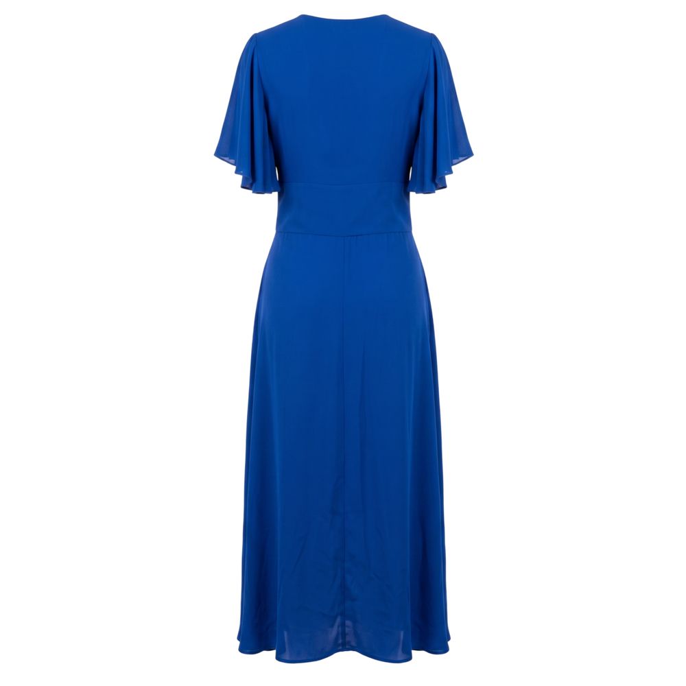 Blue Polyester Women Dress
