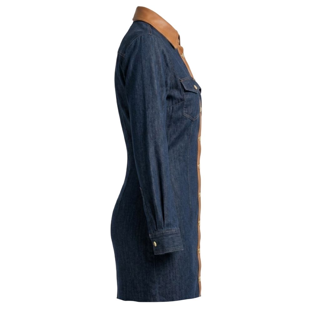 Blue Cotton Women Dress