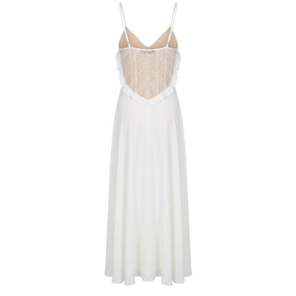 White Polyester Women Dress