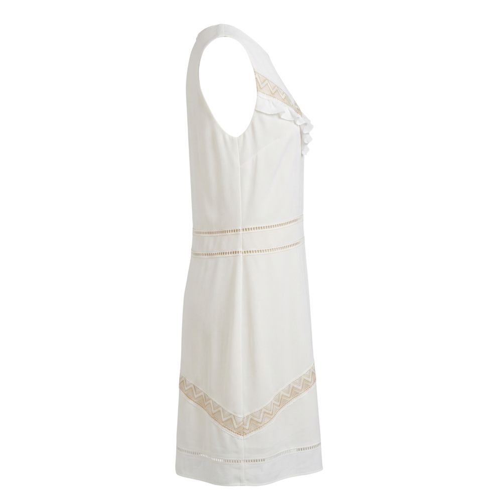 White Polyester Women Dress