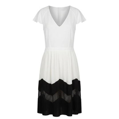 White Polyester Women Dress