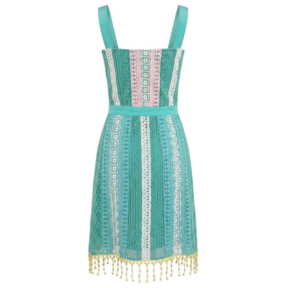 Green Cotton Women Dress