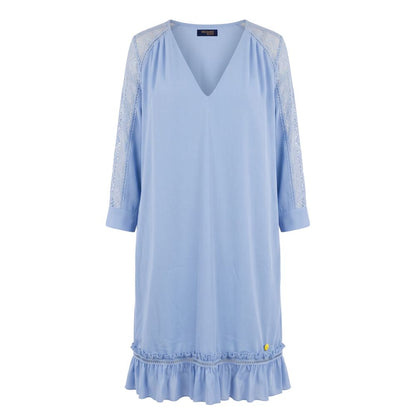 Blue Polyester Women Dress