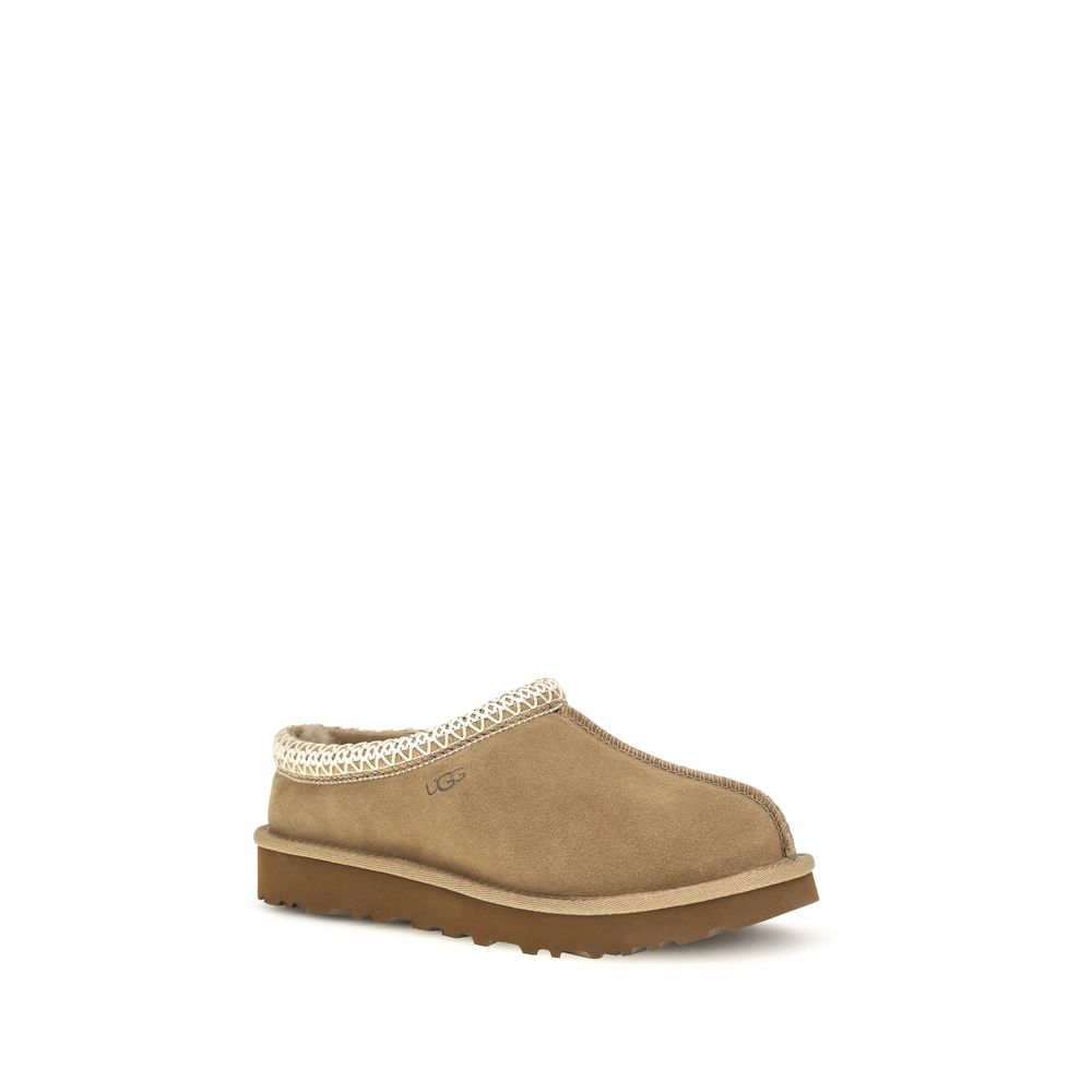 Beige Leather Mules