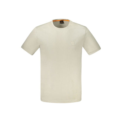 Beige Cotton Men's T-Shirt