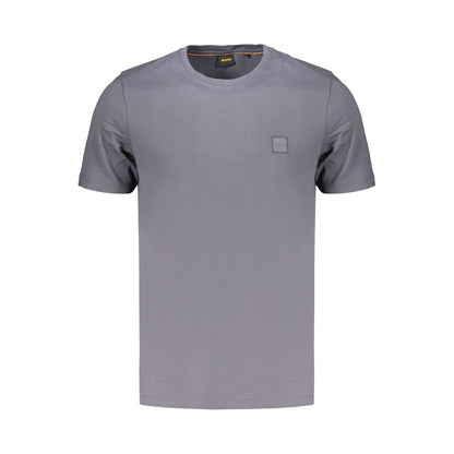 Blue Cotton Men's T-Shirt