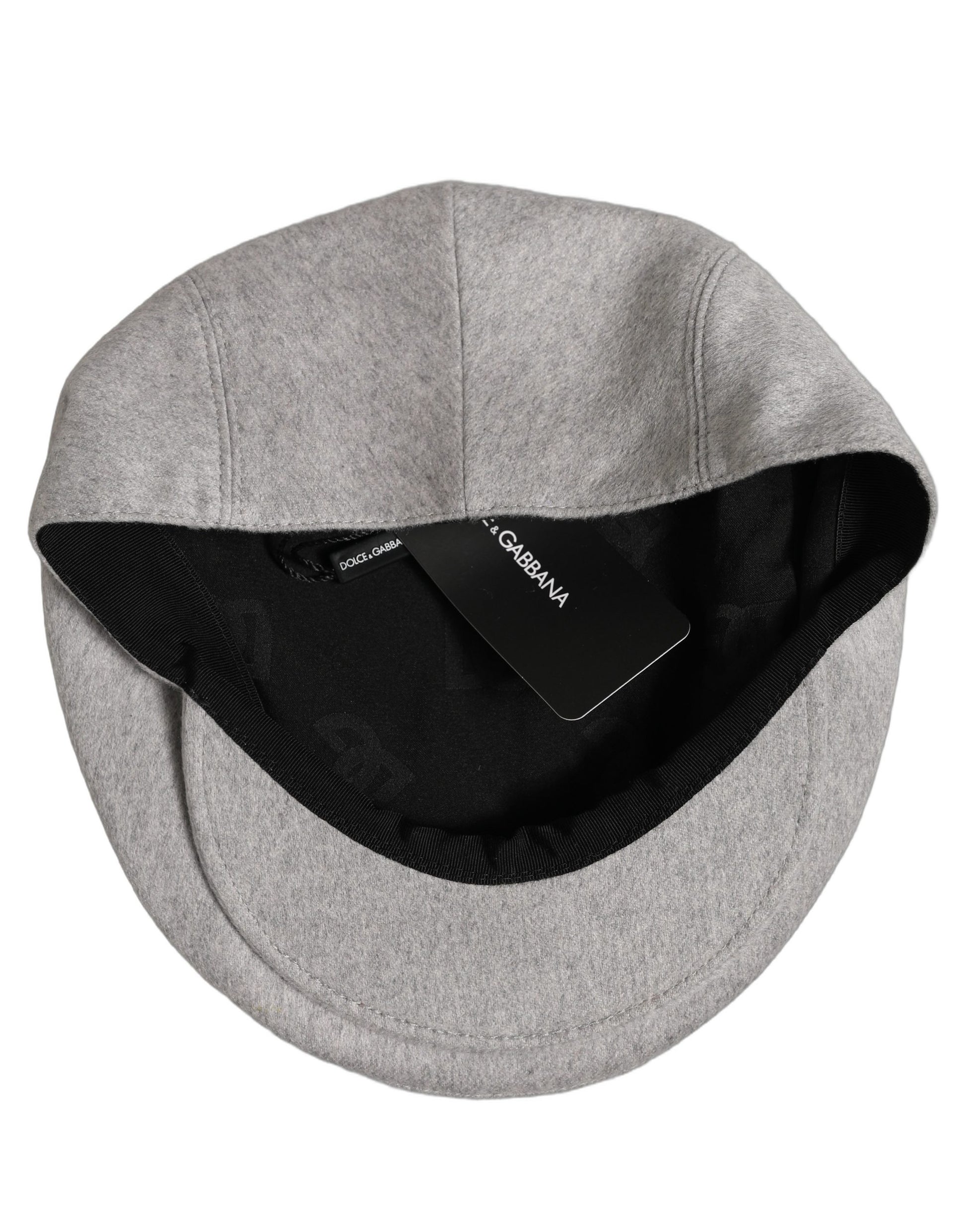 Men Light Grey Cashmere Newsboy Cabbie Cap Hat
