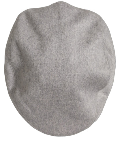 Men Light Grey Cashmere Newsboy Cabbie Cap Hat