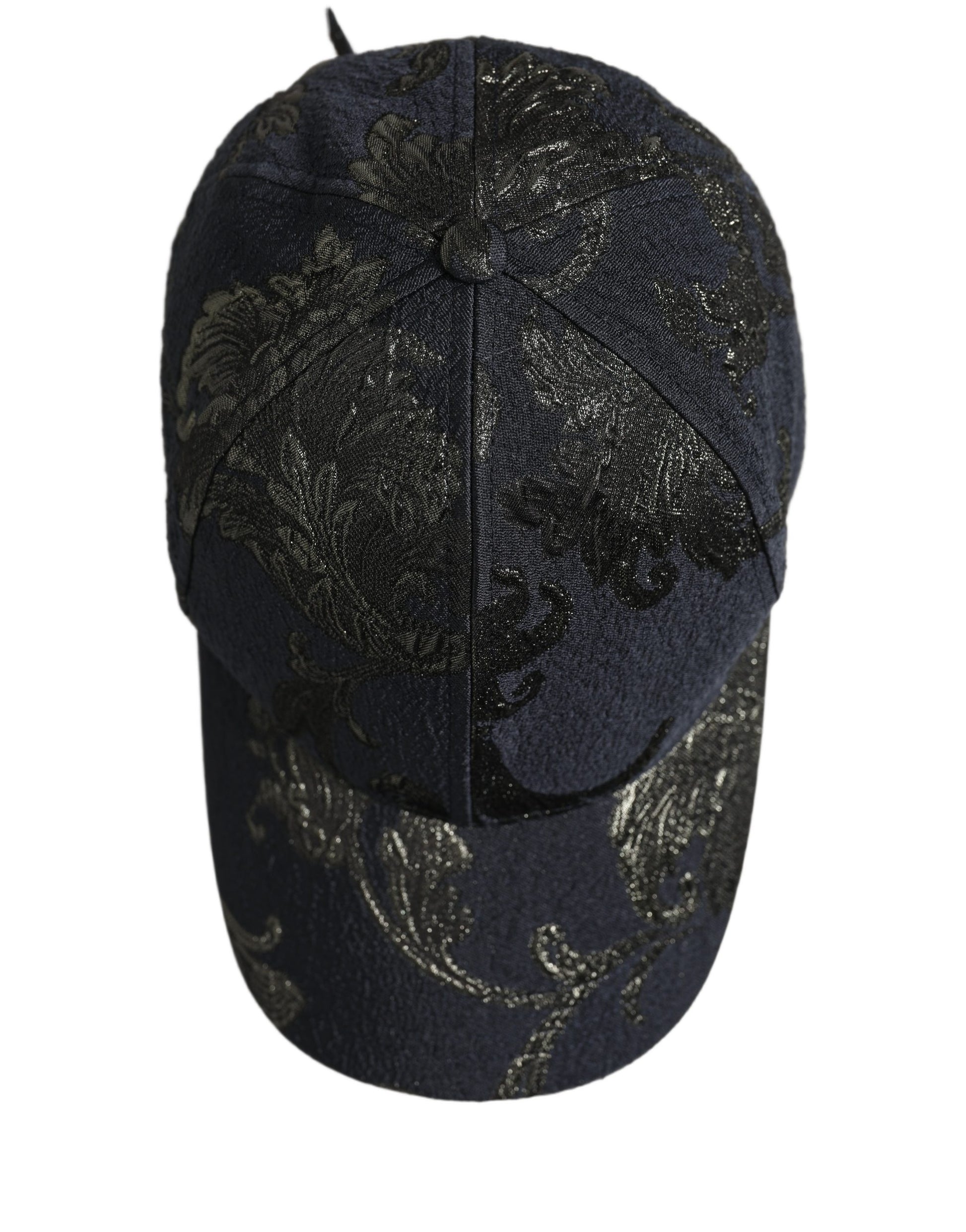 Men Black Floral Barocco Cotton Baseball Cap Hat