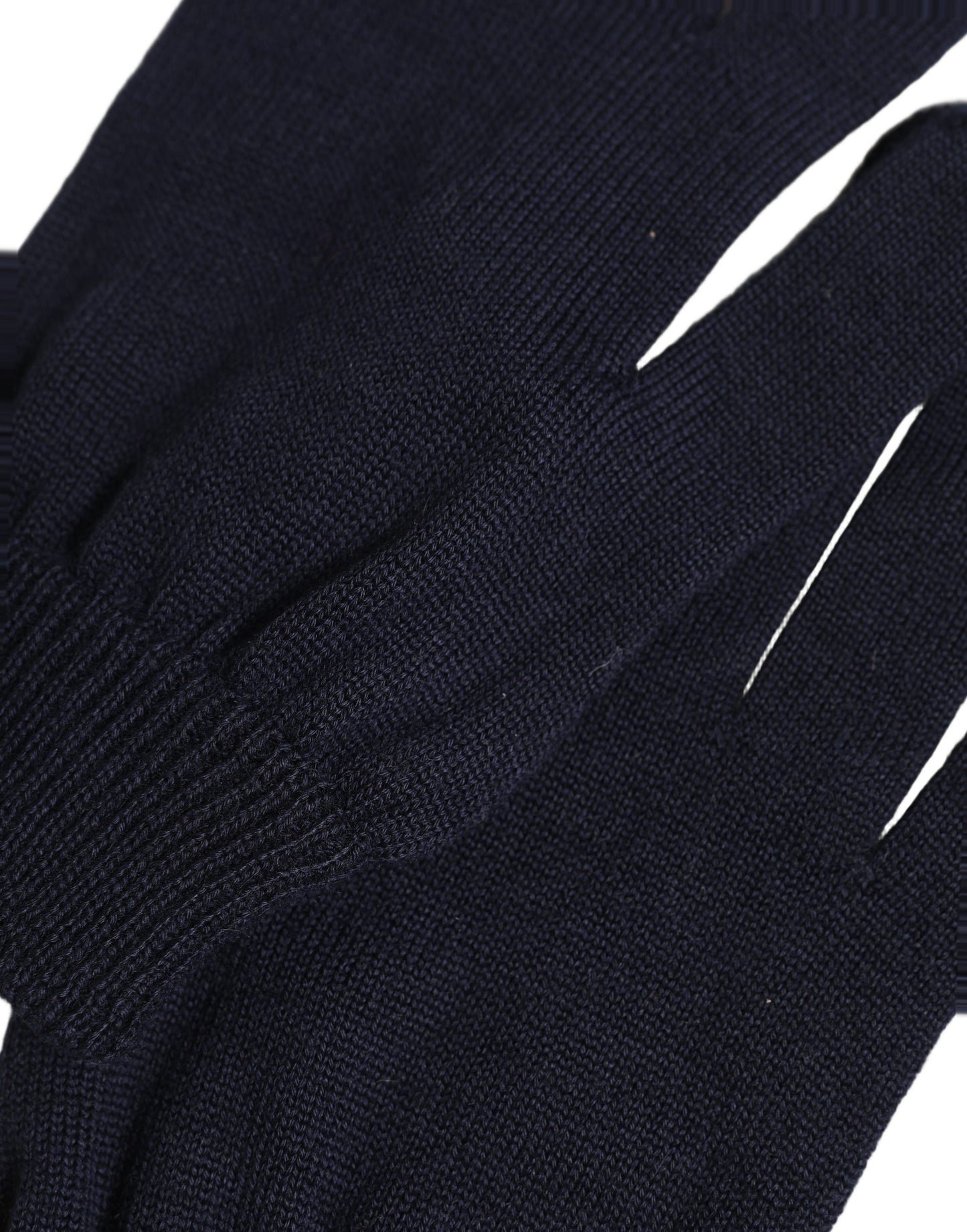 Men Dark Blue Cashmere Knitted Winter Gloves