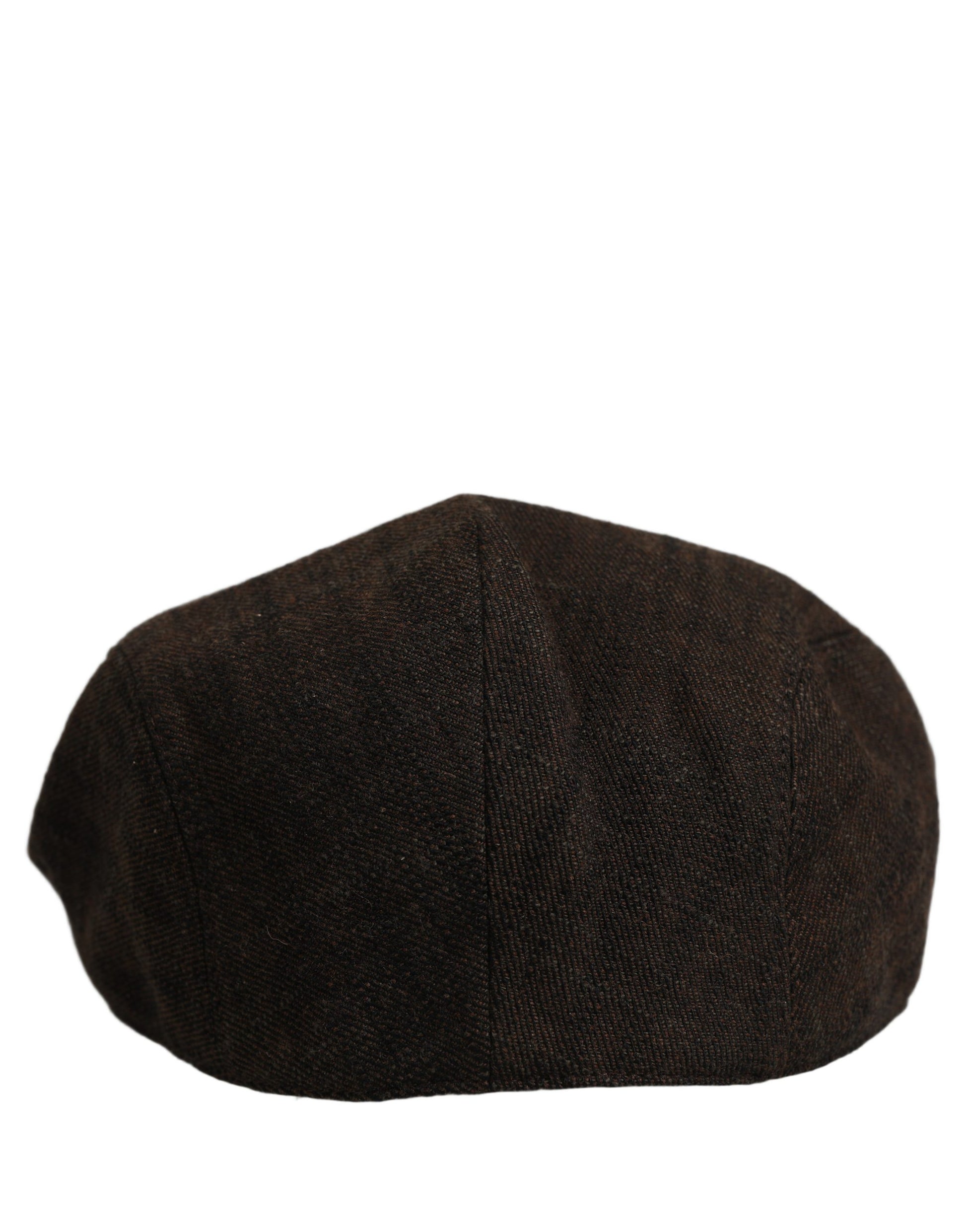 Men Brown Cotton Flat Cloth Newsboy Cap Hat