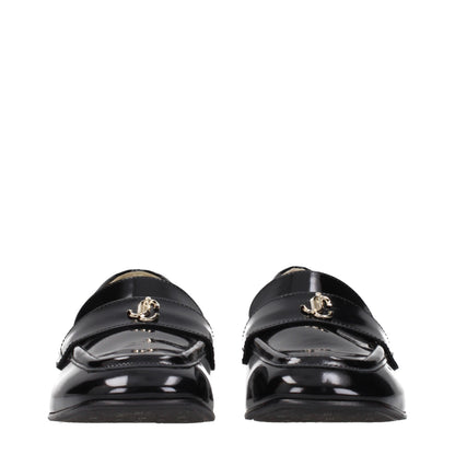 Black Leather Slip-On Loafers