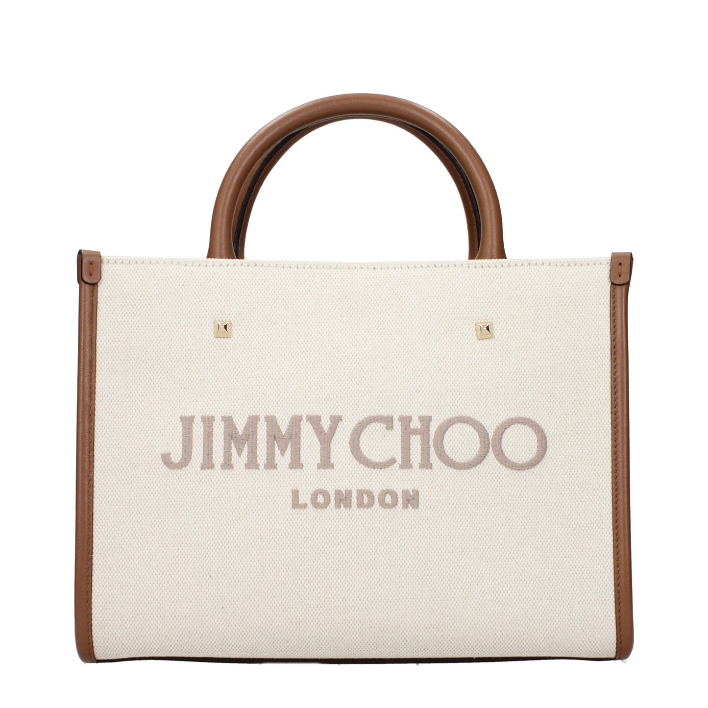Beige Fabric Handbag