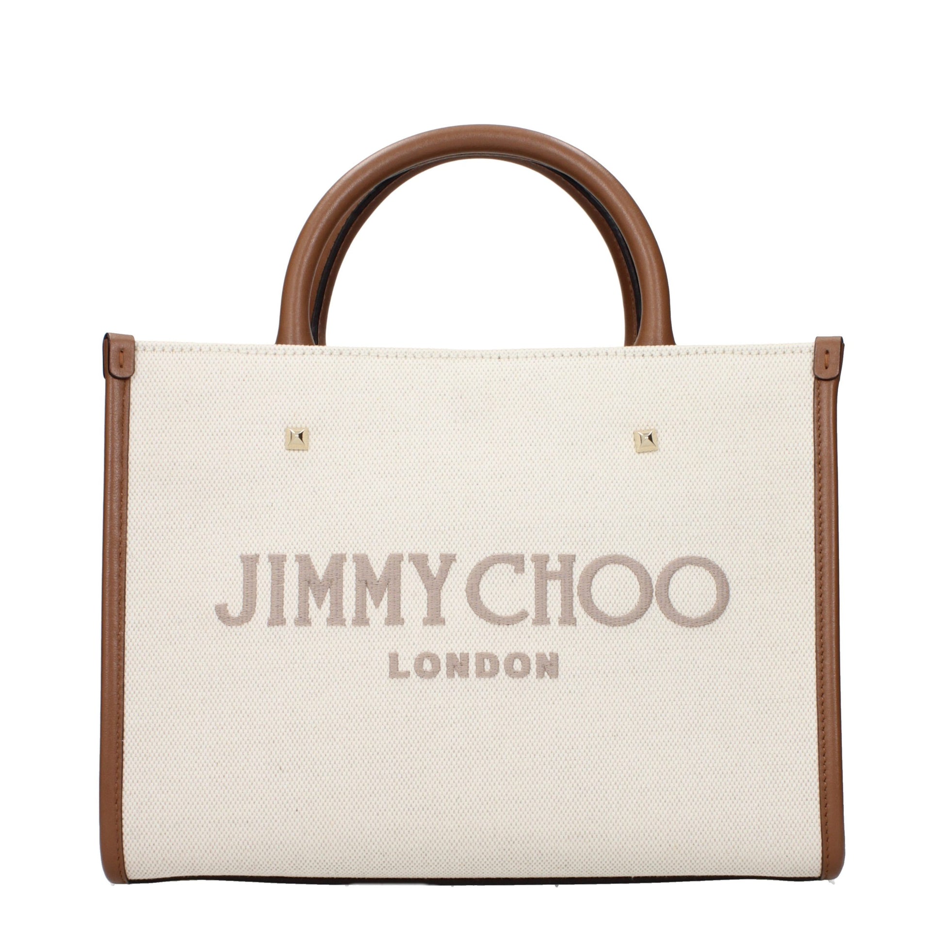 Beige Fabric Handbag