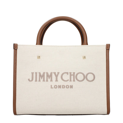 Beige Fabric Handbag