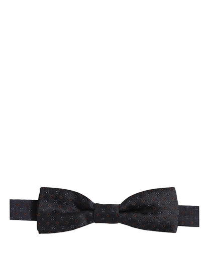 Black Diamond Pattern Adjustable Neck Papillon Bow Tie