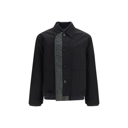 Black Nylon Bomber