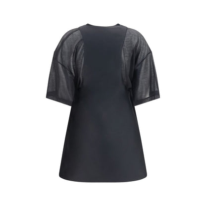 Black Wool Oves Aries Casual Dress