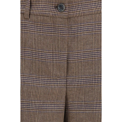 Brown Wool Oves Aries Casual Pants