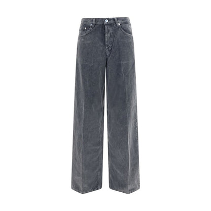 Gray Cotton Casual Pants