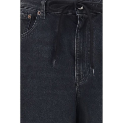 Black Cotton Relaxed Fit Jeans