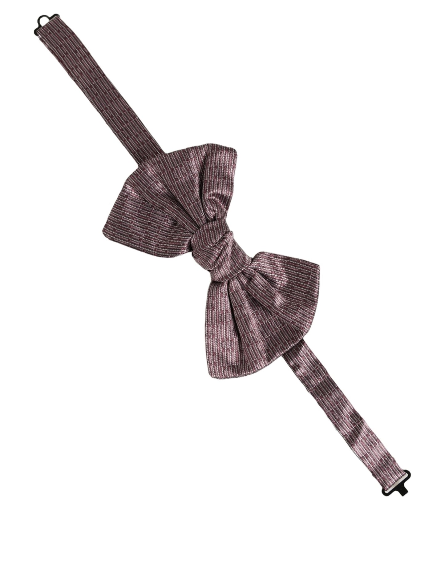 Men Maroon 100% Silk Adjustable Neck Papillon Bow Tie