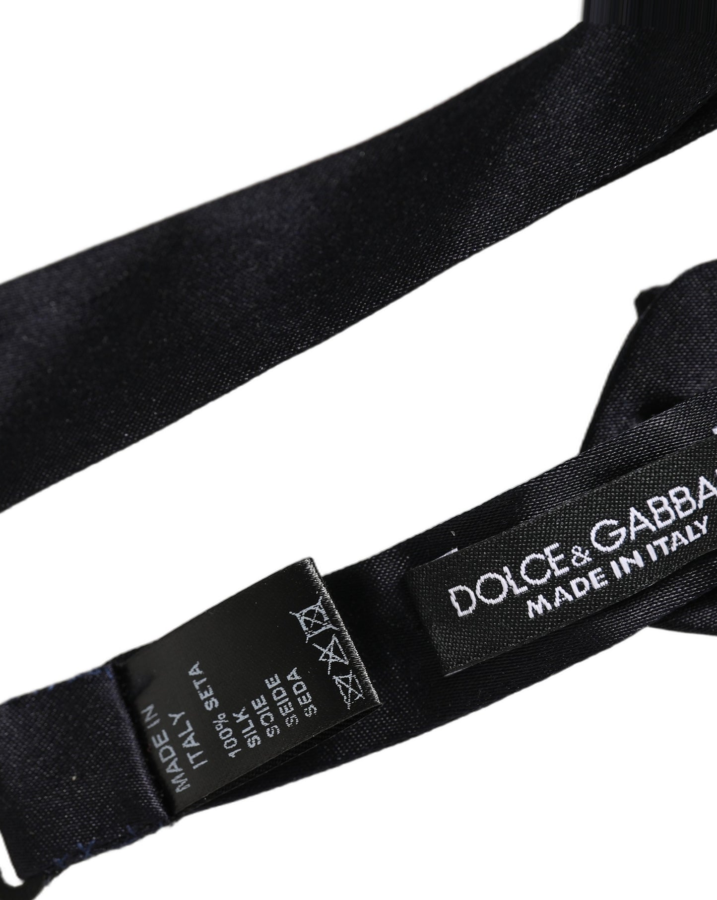Men Black 100% Silk Adjustable Neck Papillon Bow Tie