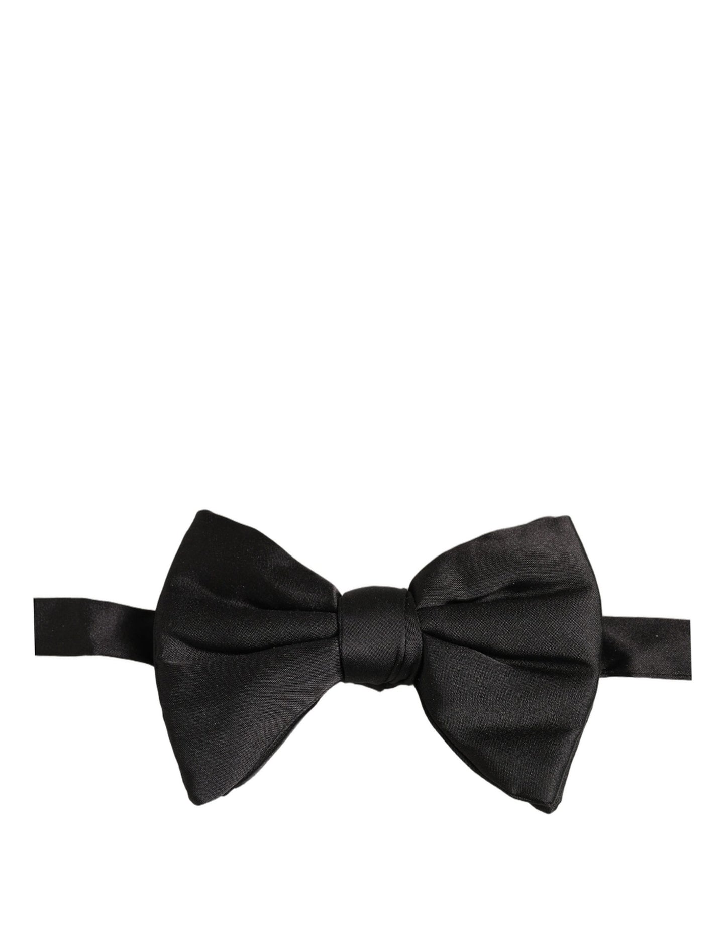 Men Black 100% Silk Adjustable Neck Papillon Bow Tie
