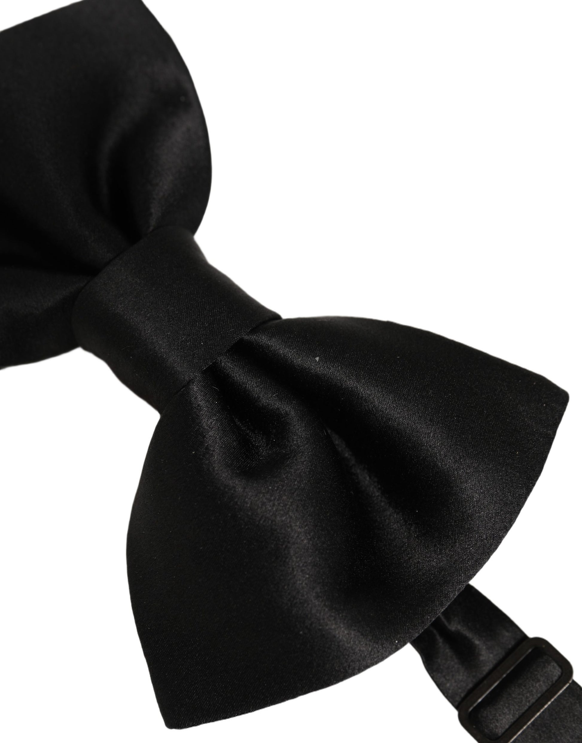 Men Black 100% Silk Adjustable Neck Papillon Bow Tie