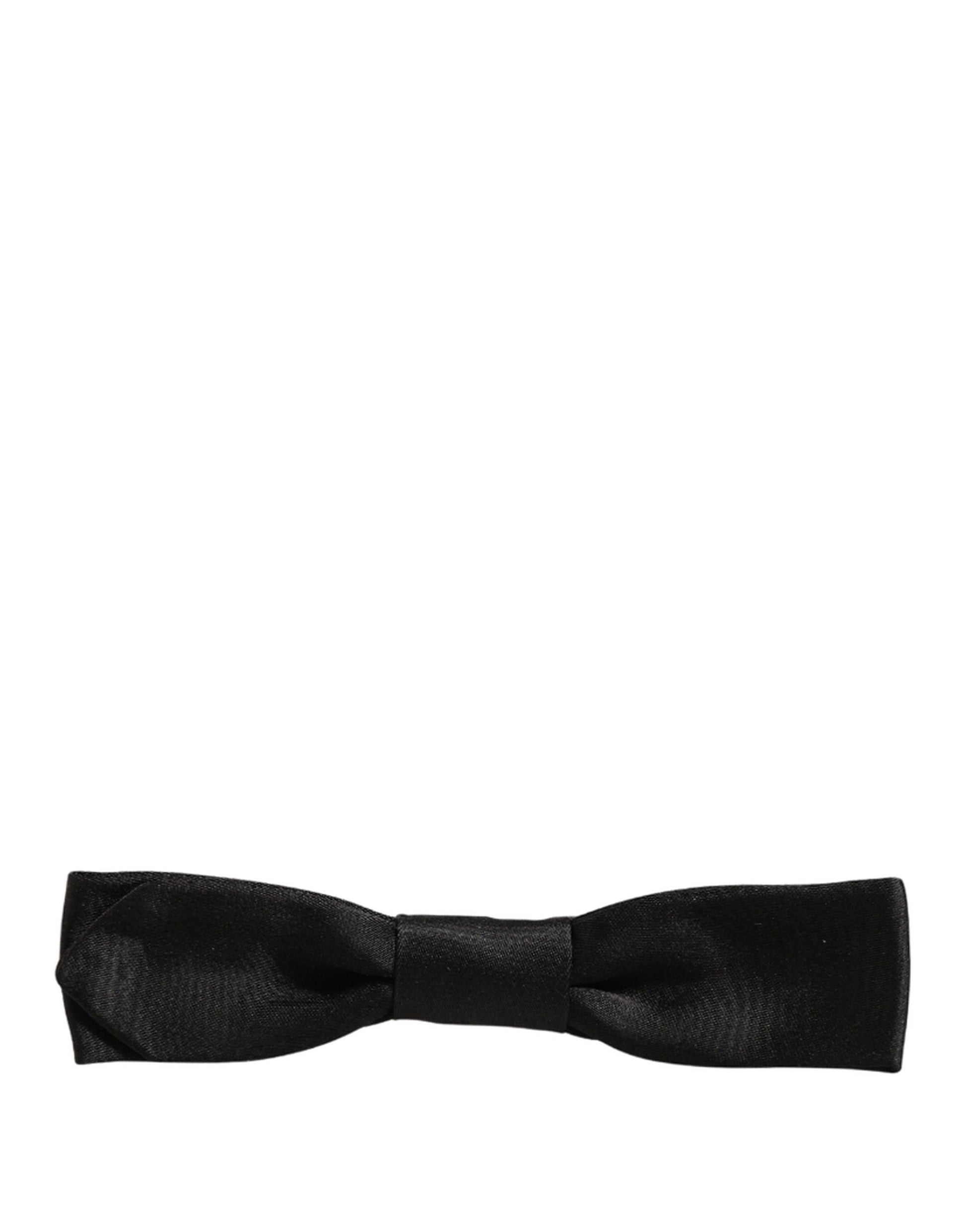 Men Black 100% SIlk Adjustable Neck Papillon Bow Tie