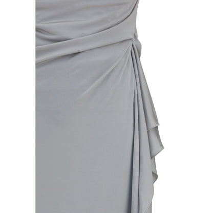 Gray Viscose Casual Dress