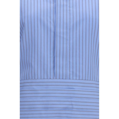 Blue Cotton Pattern Shirt