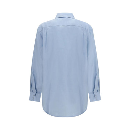 Blue Linen Pattern Shirt