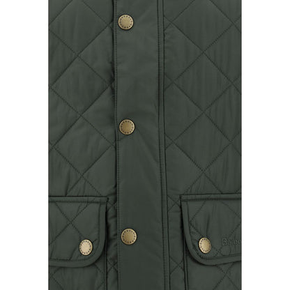 Green Polyamide Sleeveless Jacket