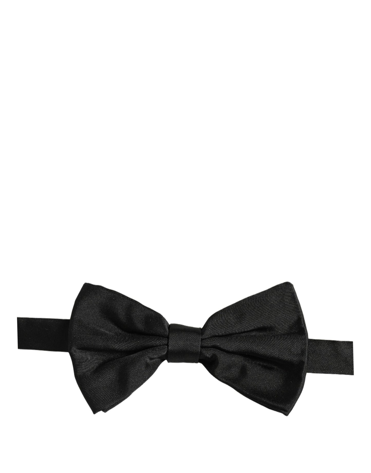 Men Black 100% Silk Adjustable Neck Papillon Bow Tie