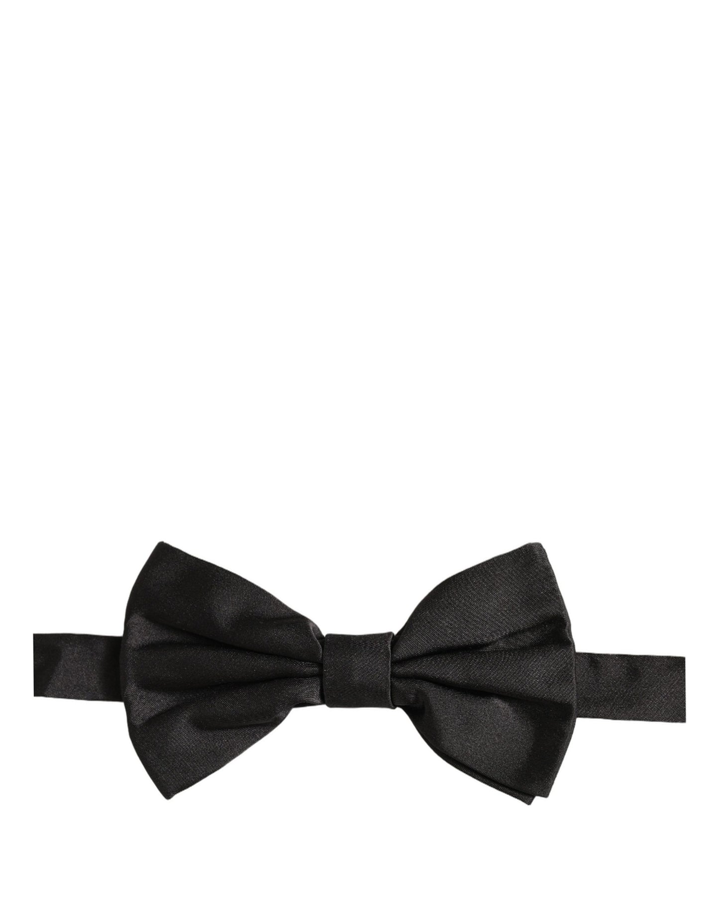 Men Black 100% Silk Adjustable Neck Papillon Bow Tie