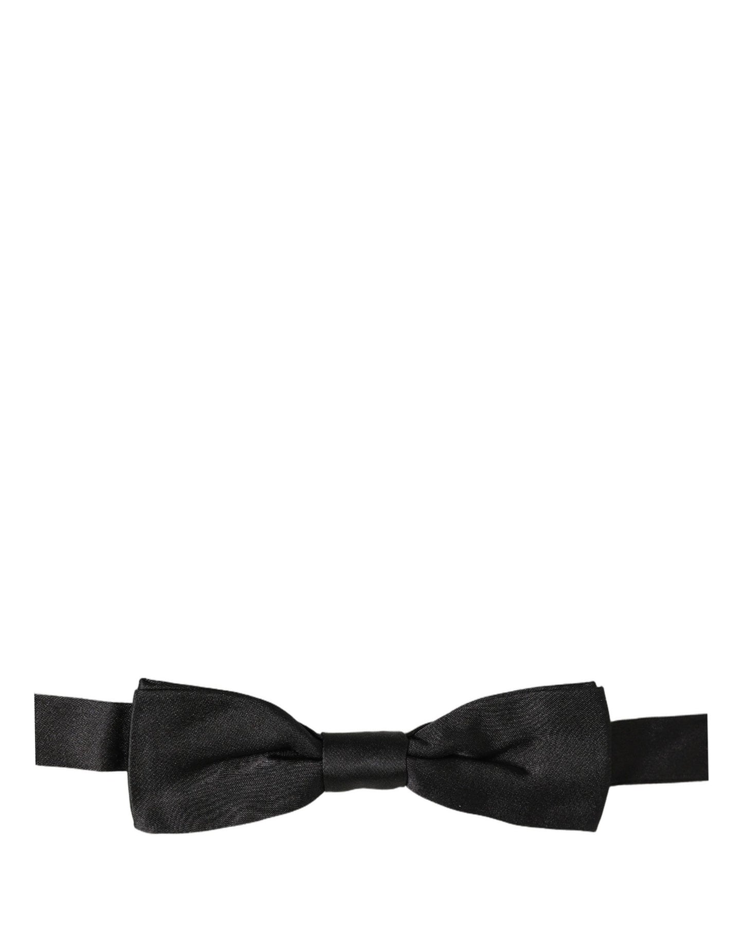 Men Black 100% Silk Adjustable Neck Papillon Bow Tie
