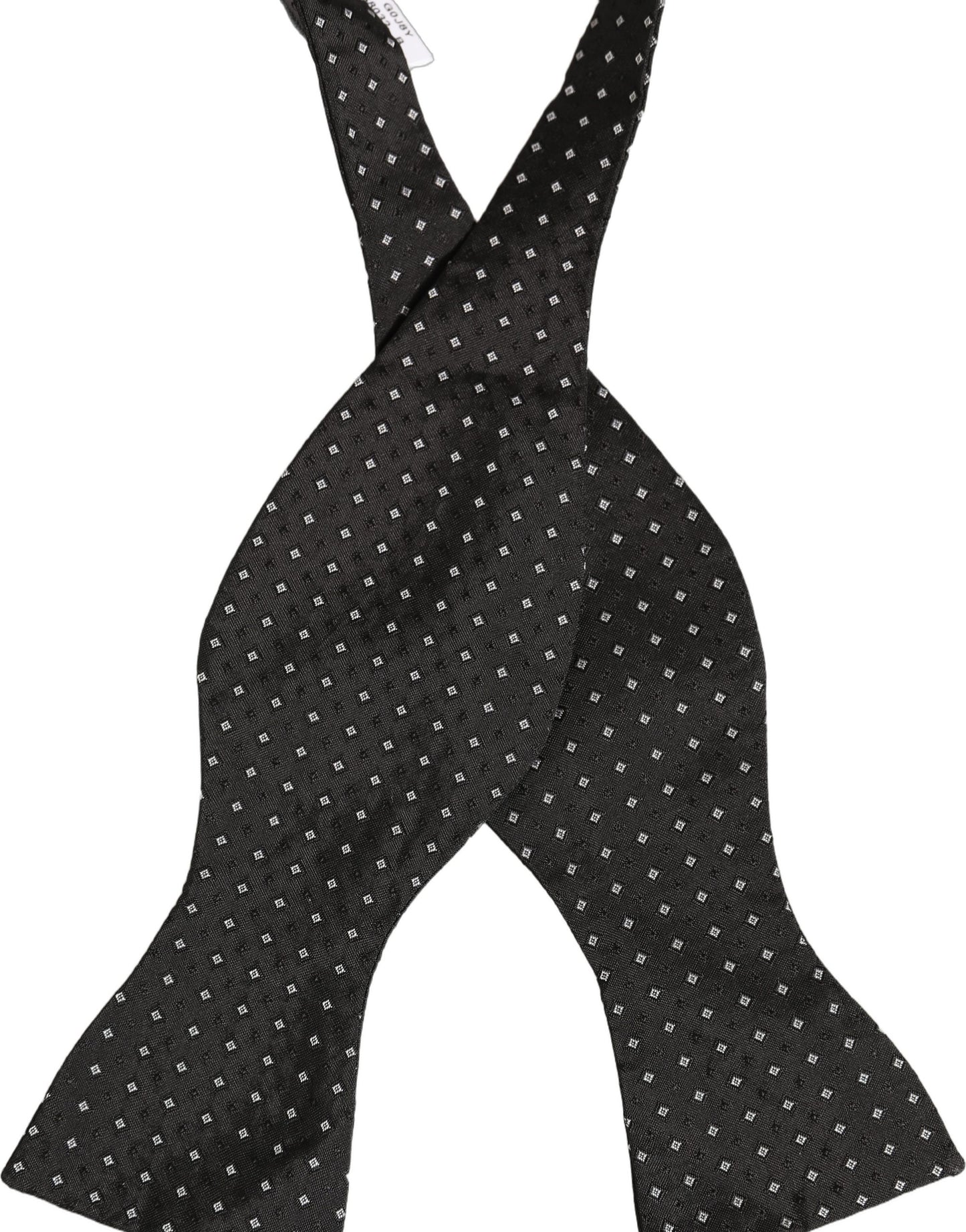 Black White Polka Dot Adjustable Neck Papillon Bow Tie
