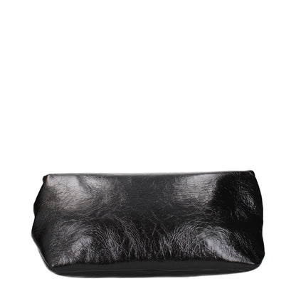 Black Leather Clutch Bag