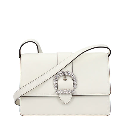 White Leather Crossbody Bag