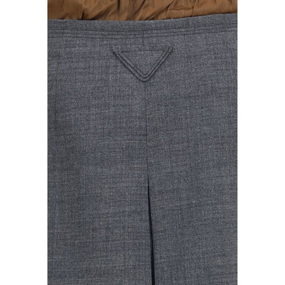 Gray Wool Oves Aries Midi Skirt