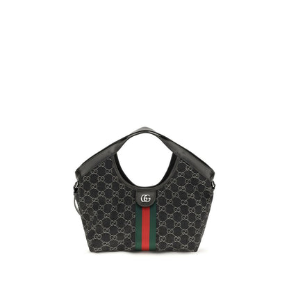 Black Fabric Shoulder Bag