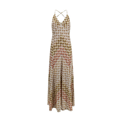 Multicolor Viscose Long Dress