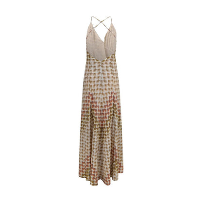 Multicolor Viscose Long Dress