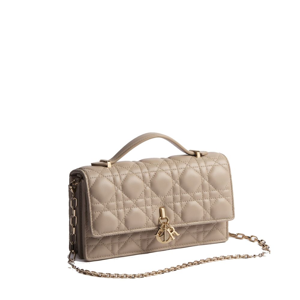 Beige Leather Handbag